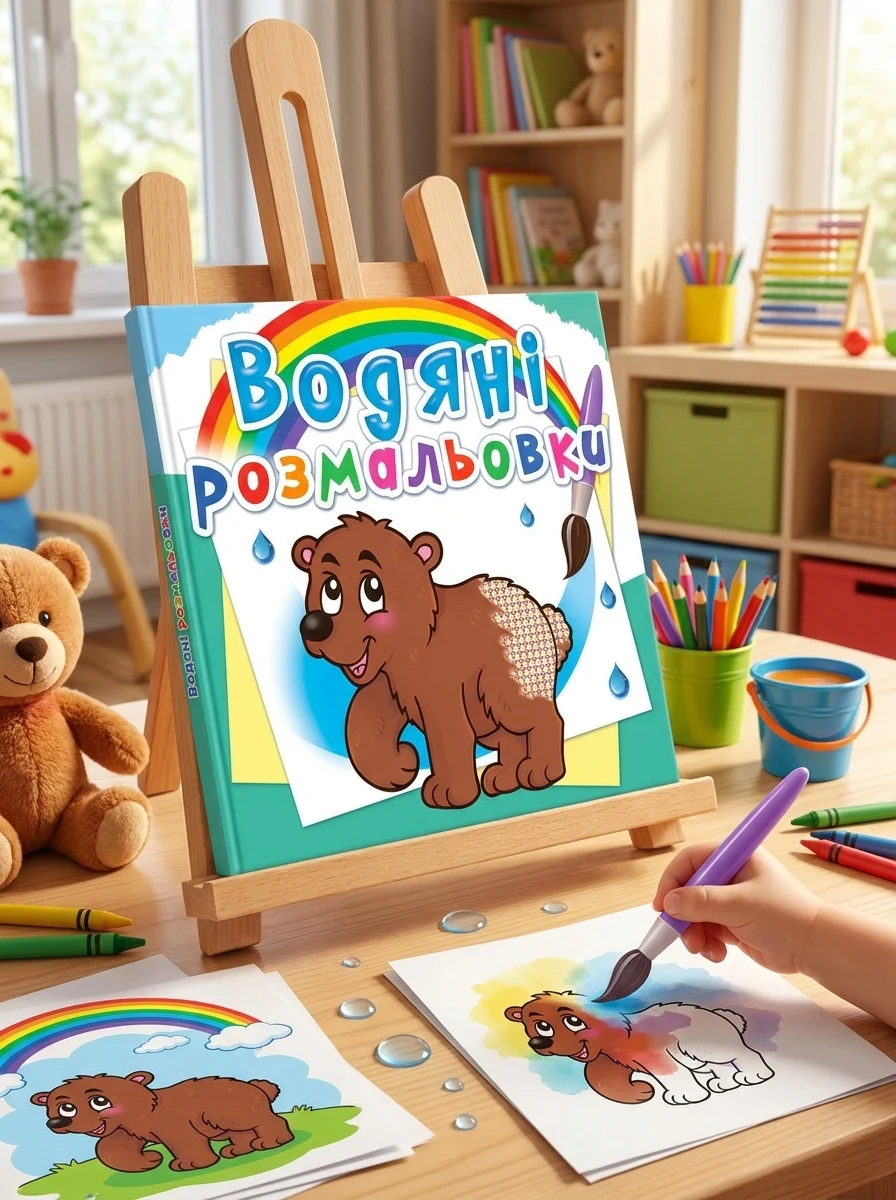 Водяні розмальовки. Ведмедик — Дитяча література