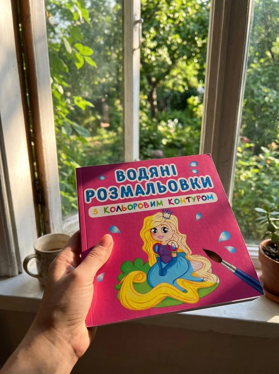 Водяні розмальовки з кольоровим контуром. Принцеса та її друзі — Дитяча література