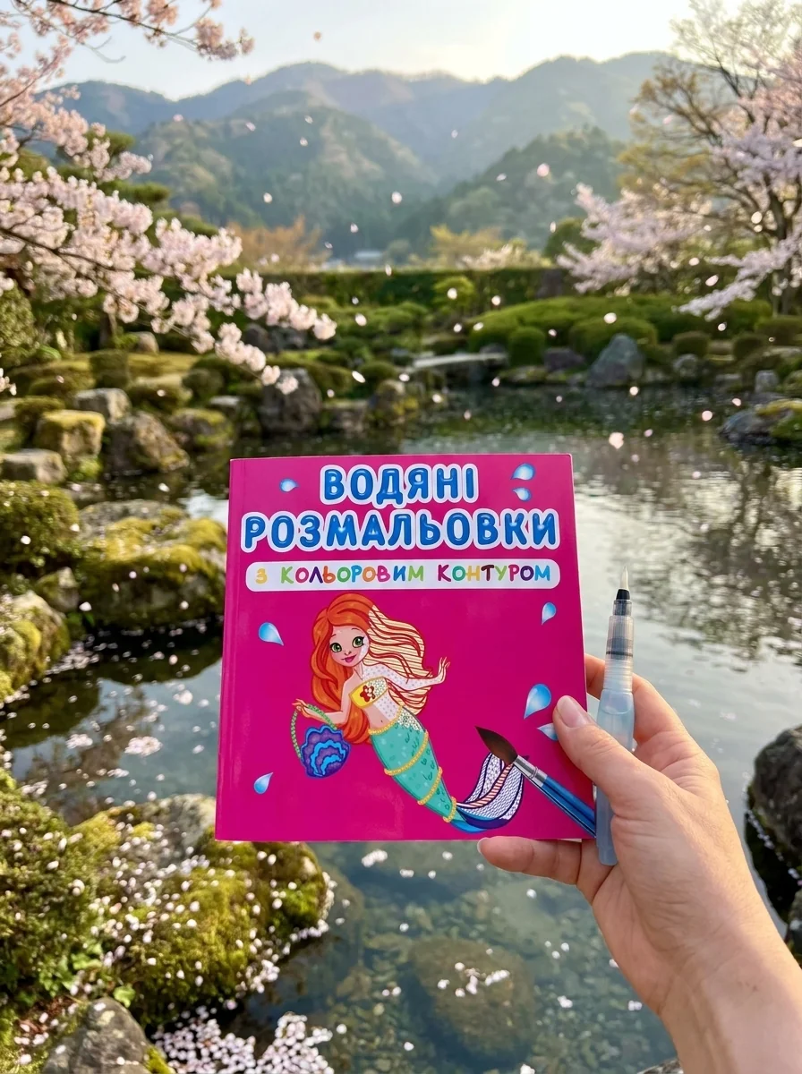Водяні розмальовки з кольоровим контуром. Принцеси та русалоньки, обкладинка