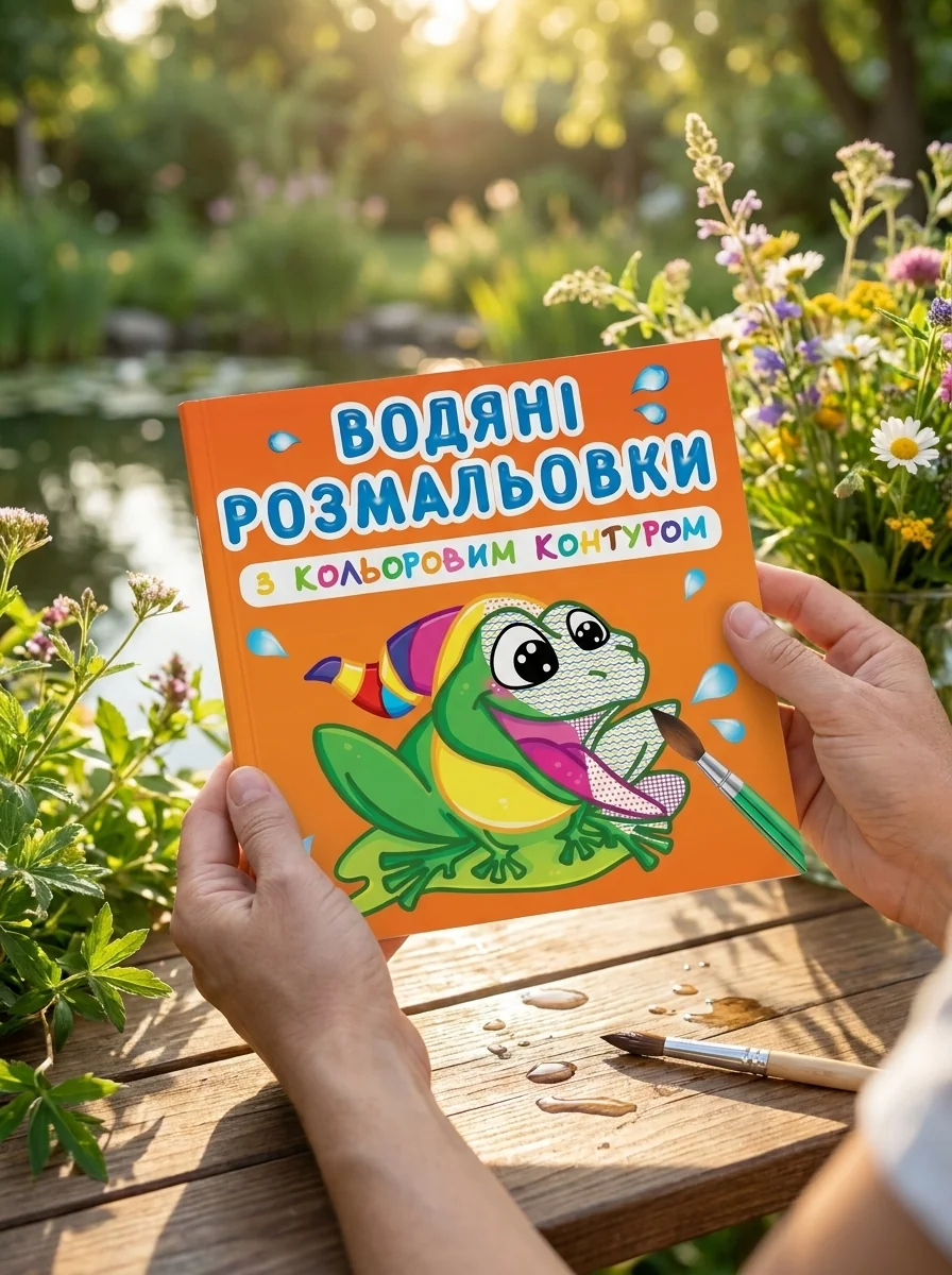 Водяні розмальовки з кольоровим контуром. У річці, обкладинка