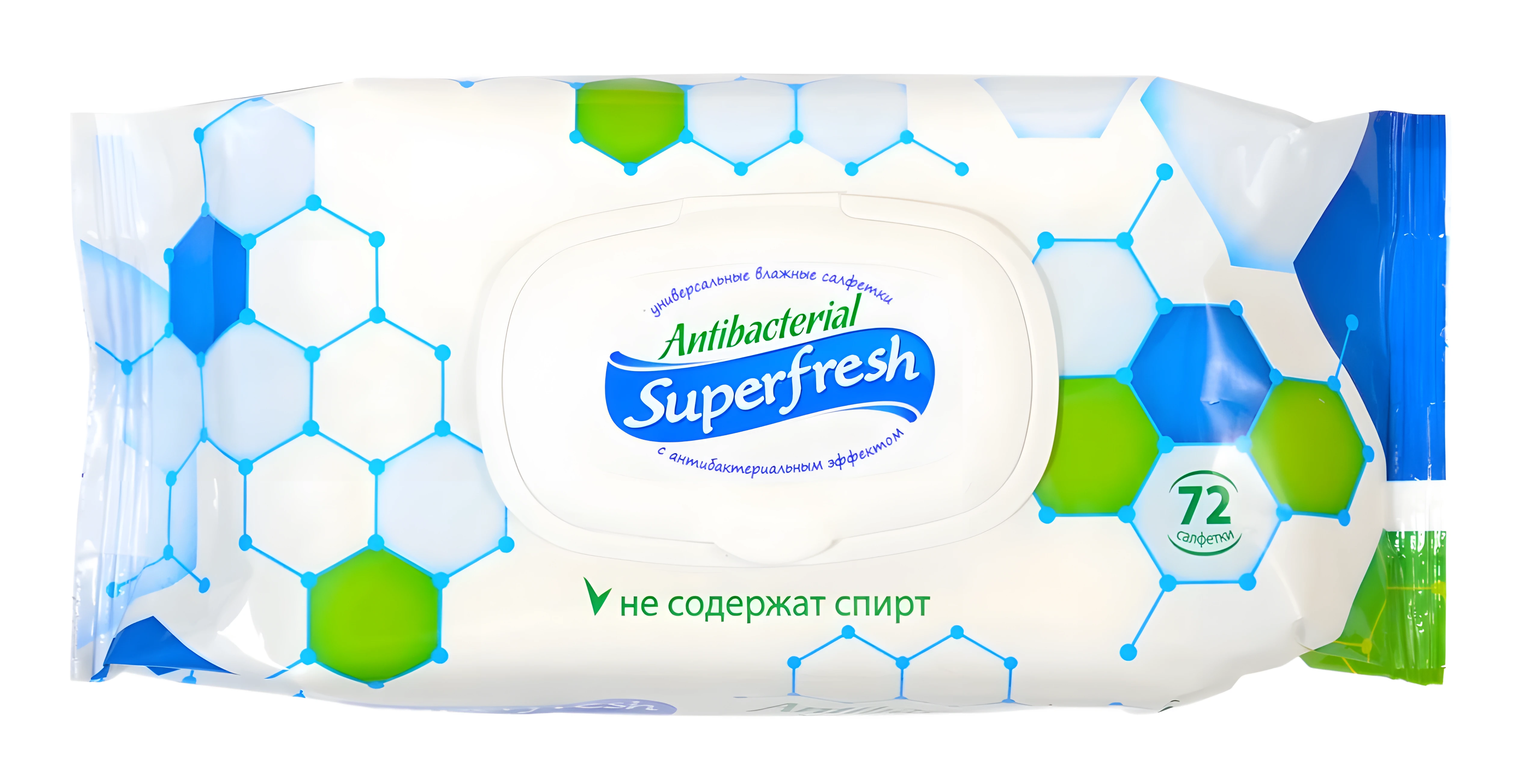 Вологі серветки Super Fresh Антибактер 72 шт — Краса та здоров'я