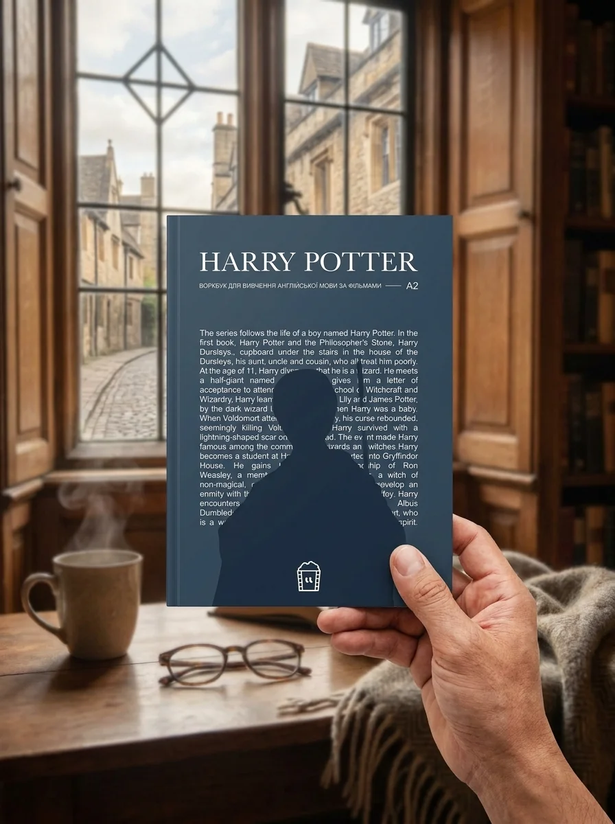 Воркбук для вивчення англійської мови по фільмах. Harry Potter. Рівень A2, обкладинка