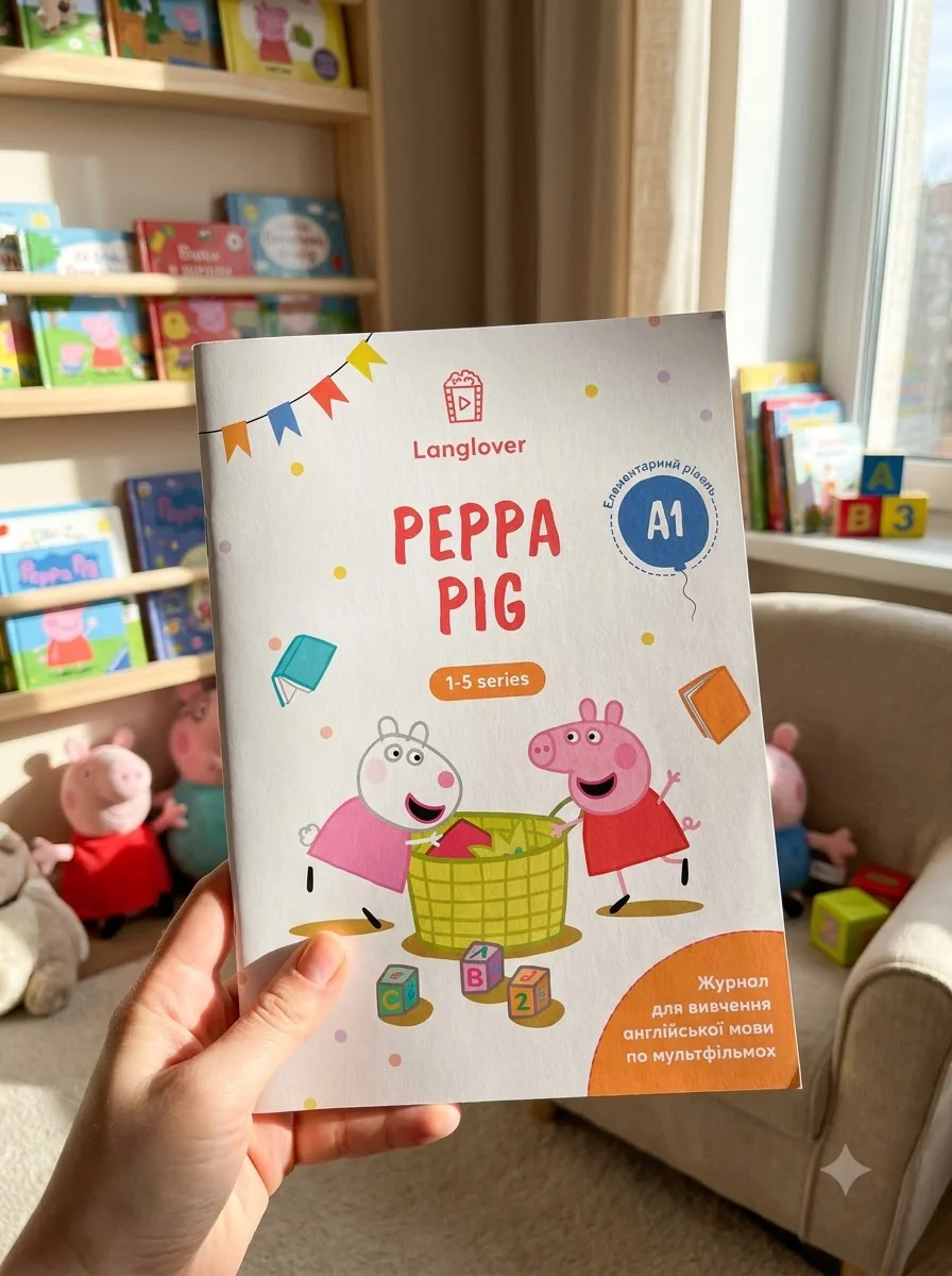 Воркбук для вивчення англійської мови по мультфільмах. Peppa Pig. Рівень A1 — Вивчення мов