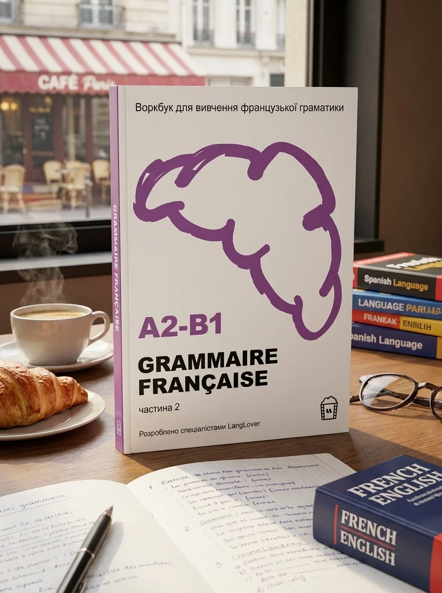 Воркбук для вивчення французької граматики GRAMMAIRE FRANÇAISE A2-B1, обкладинка