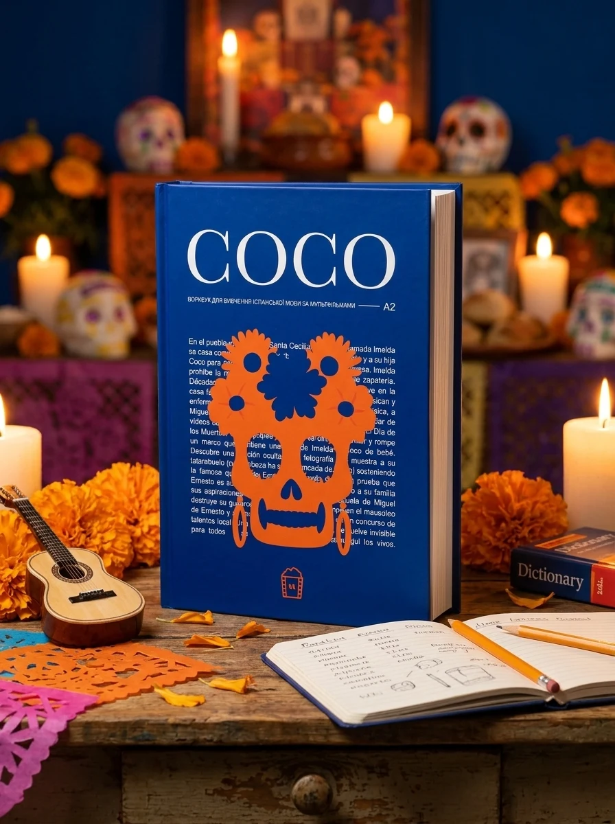 Воркбук для вивчення іспанської мови за мультфільмами. Coco — А2