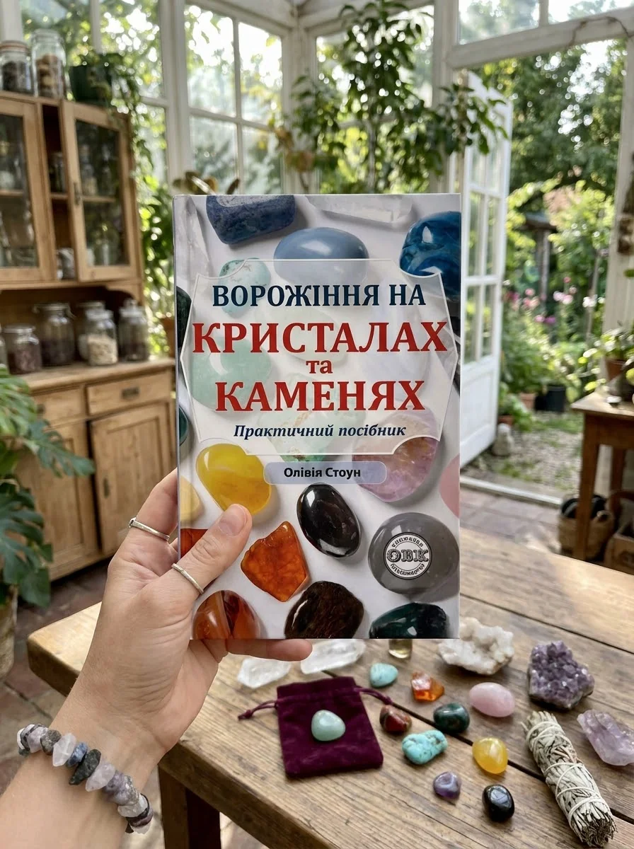 Ворожіння на кристалах та каменях. Практичний посібник + магічний маятник долі на ланцюжку в подарунок — Книги