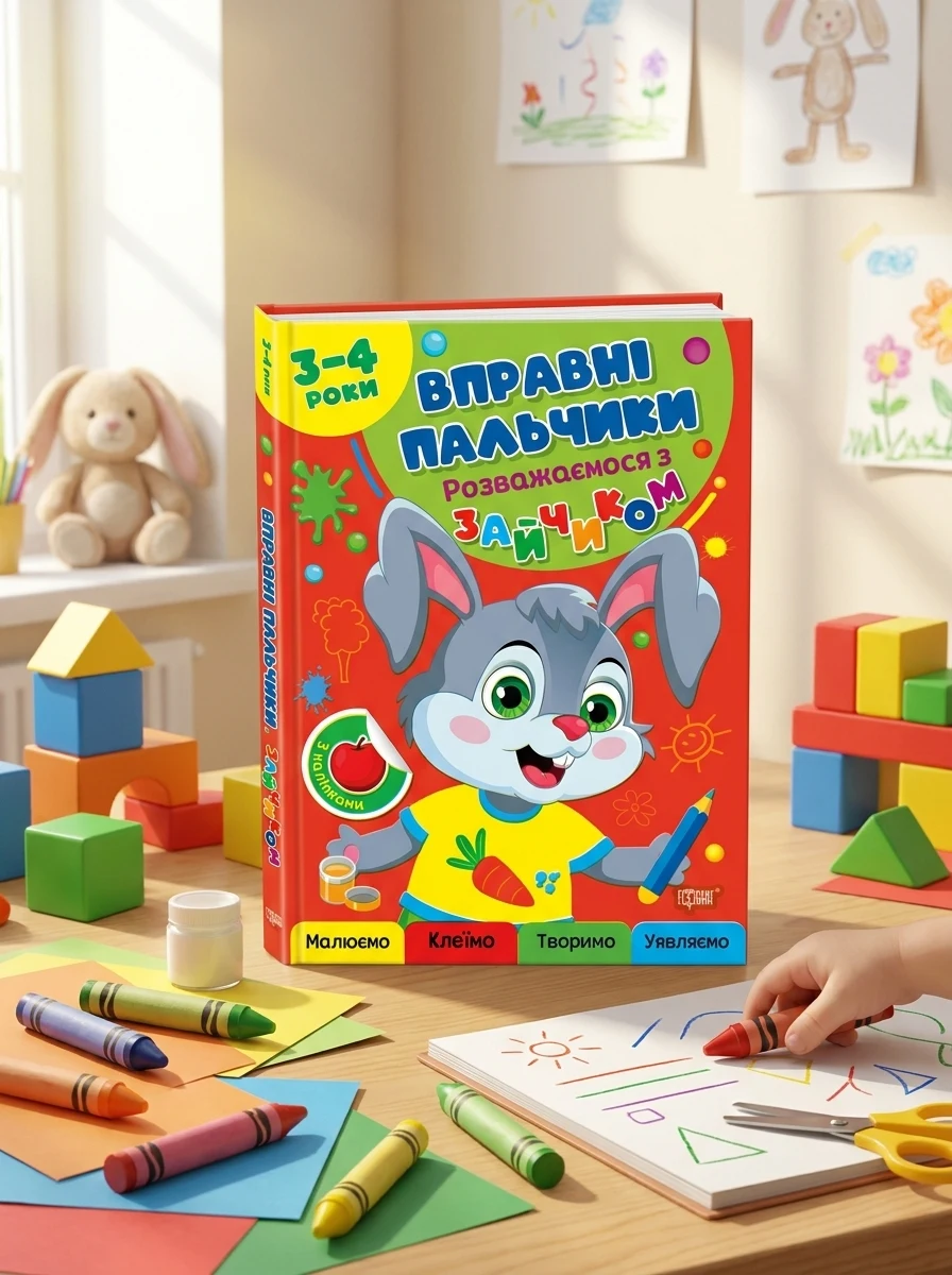Вправні пальчики. 3-4 роки. Розважаємося з зайчиком — фото 2