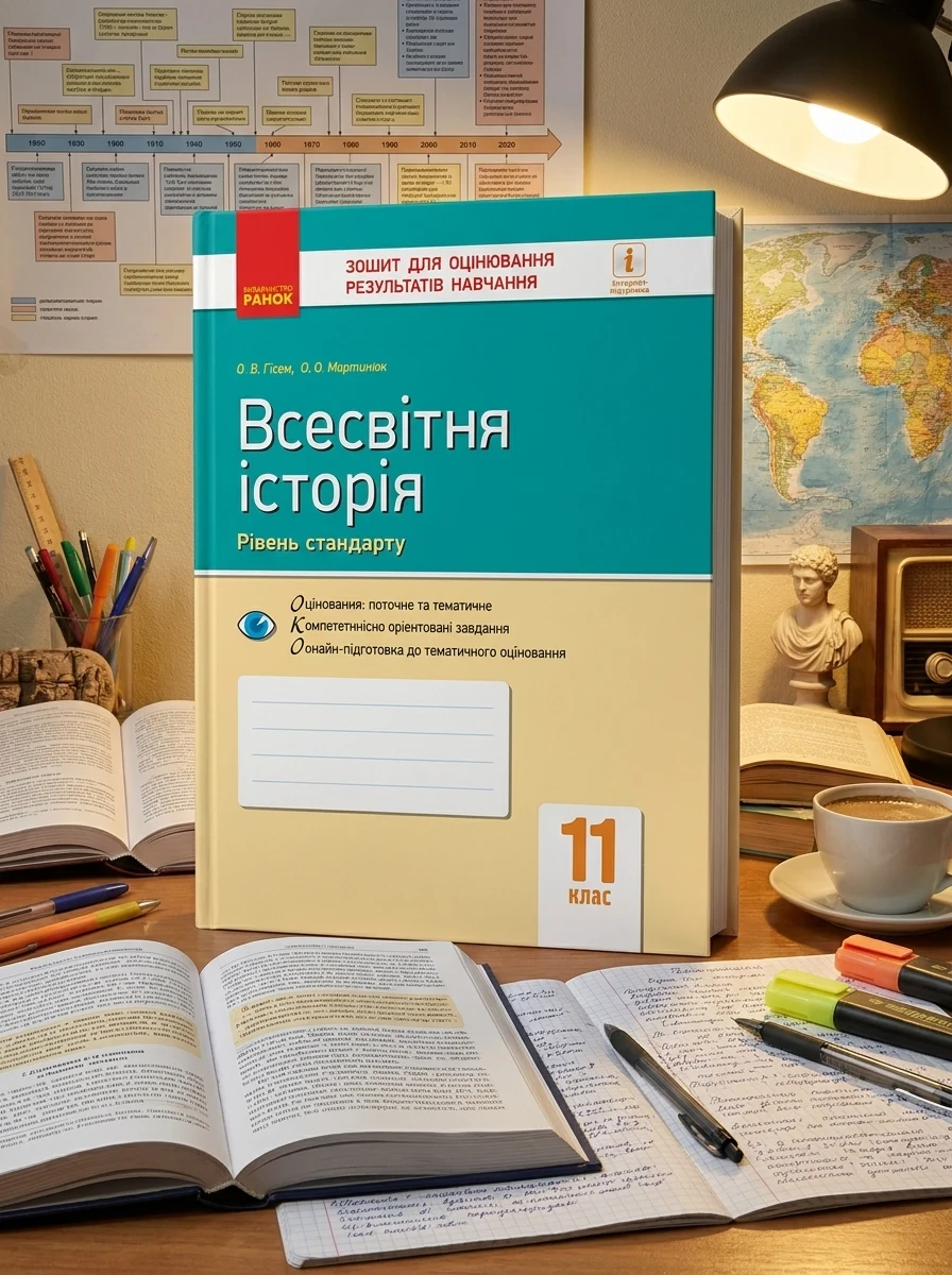 Всесвітня історія. 11 клас. Зошит для оцінювання результатів навчання. Рівень стандарту — Історія та публіцистика