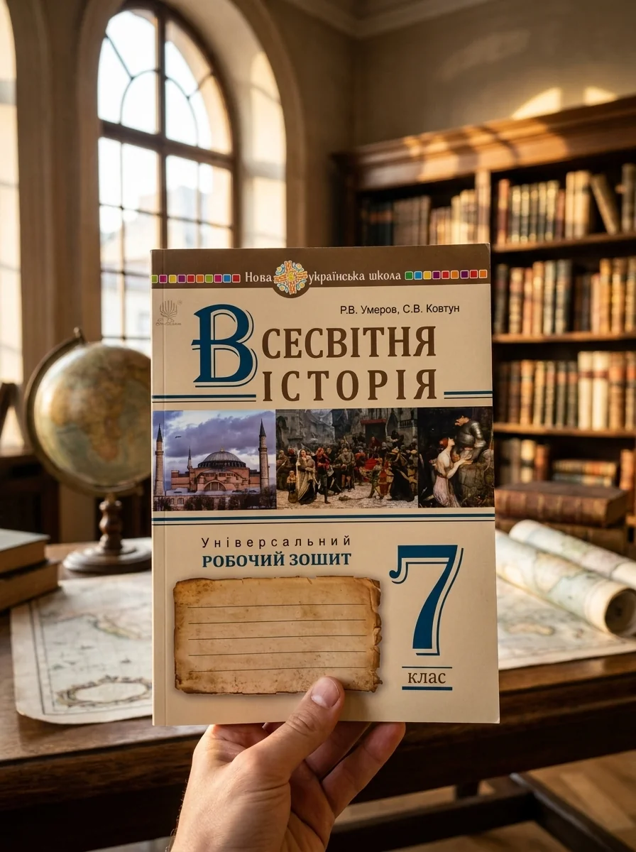 Всесвітня історія. 7 клас. Універсальний робочий зошит — Руслан Умєров, обкладинка