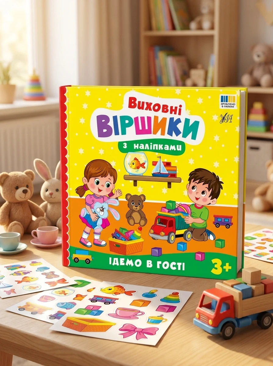 Виховні віршики з наліпками. Ідемо в гості — Дитяча література