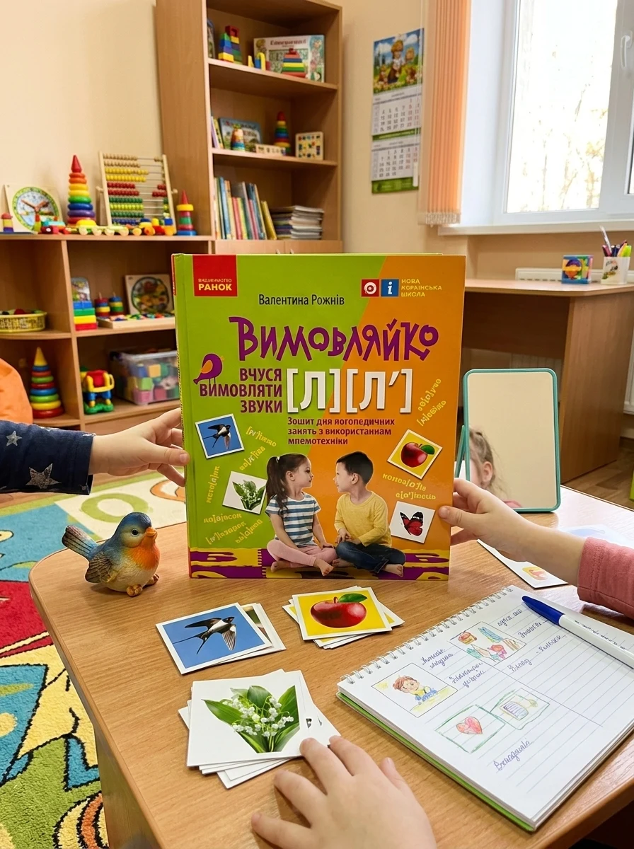 Вимовляйко. Вчуся вимовляти звуки [л], [л']. Зошит для логопедичних занять з використанням мнемотехніки — Дім, сім'я, релігія
