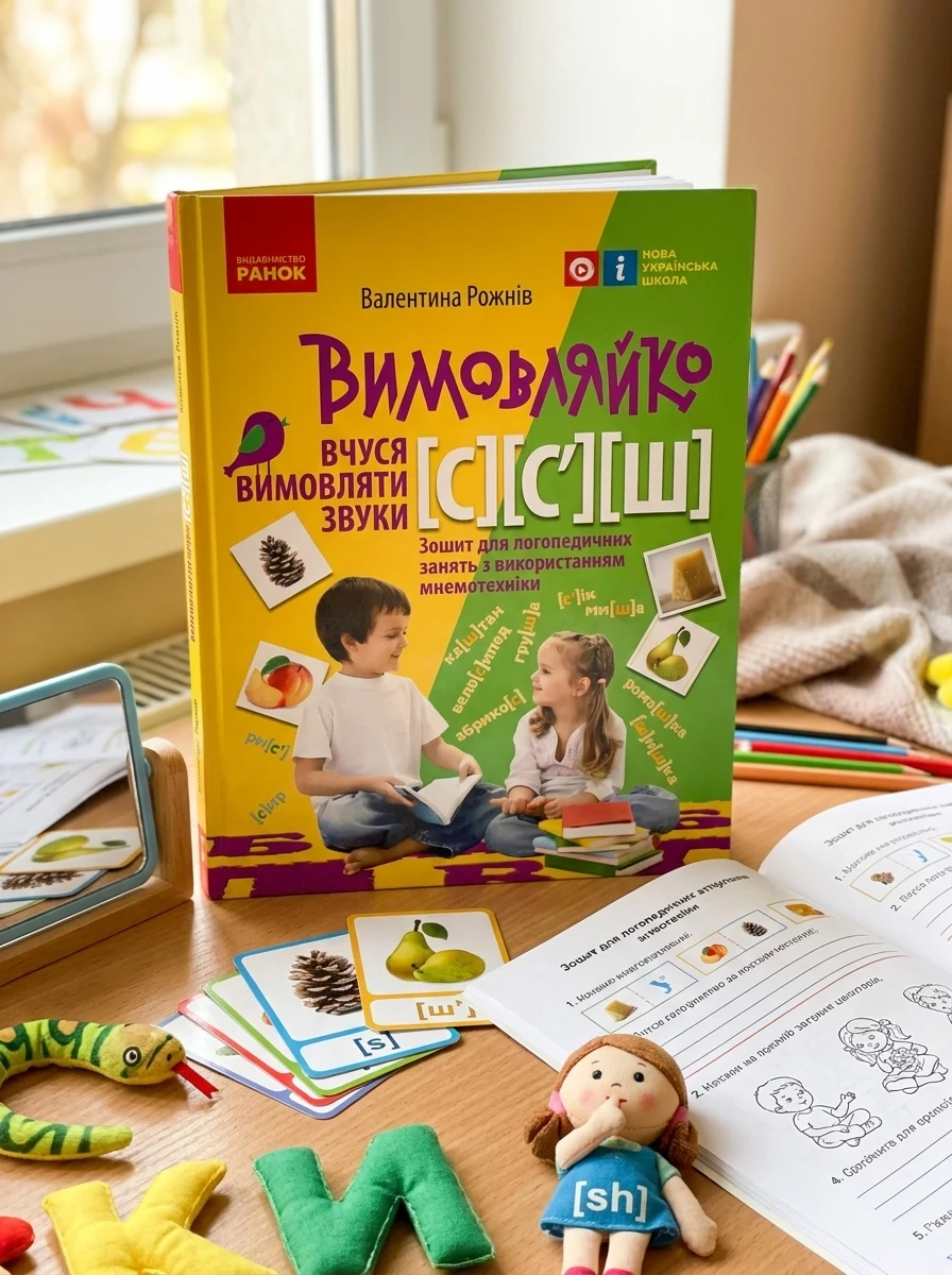 Вимовляйко. Вчуся вимовляти звуки [с], [с'],[ш]. Зошит для логопедичних занять з використанням мнемотехніки — Дім, сім'я, релігія