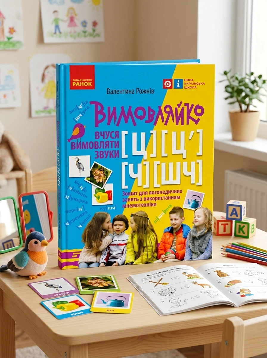 Вимовляйко. Вчуся вимовляти звуки [ц],[ц'] [ч], [шч]. Зошит для логопедичних занять з використанням мнемотехніки — Вивчення мов
