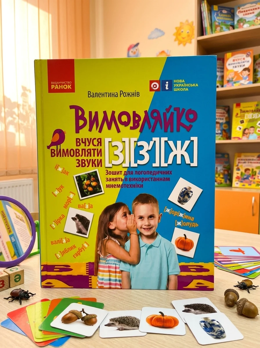 Вимовляйко. Вчуся вимовляти звуки [з], [з'], [ж]. Зошит для логопедичних занять з використанням мнемотехніки — Вивчення мов