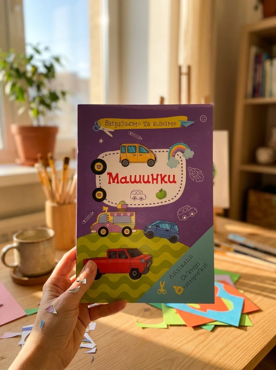Вирізаємо та клеїмо. Аплікації. Об'ємні саморобки. Машинки — Дім, сім'я, релігія