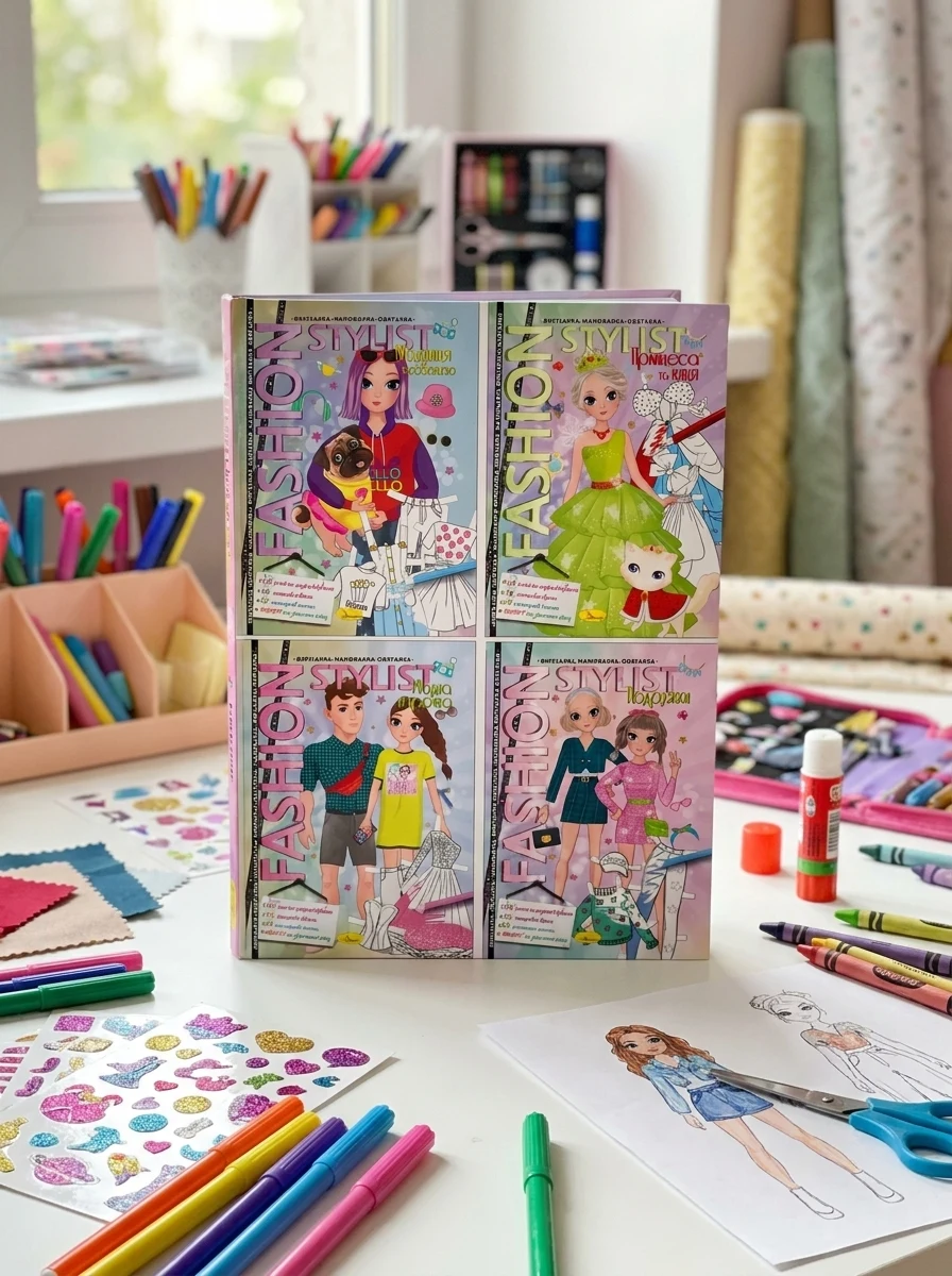 Вирізалка-малювалка-одягалка Fashion Stylist АЦ-07 — Дитяча література