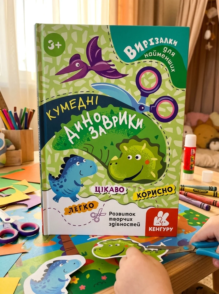 Вирізалки для найменших. Кумедні динозаврики — Дитяча література