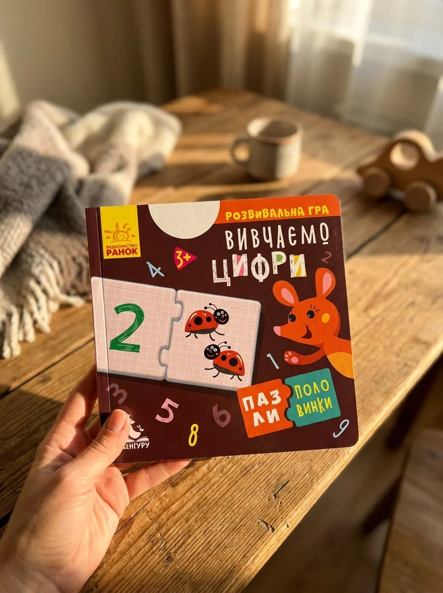 Вивчаємо цифри. Пазли-половинки. Від 3 років — Розвивальні книги