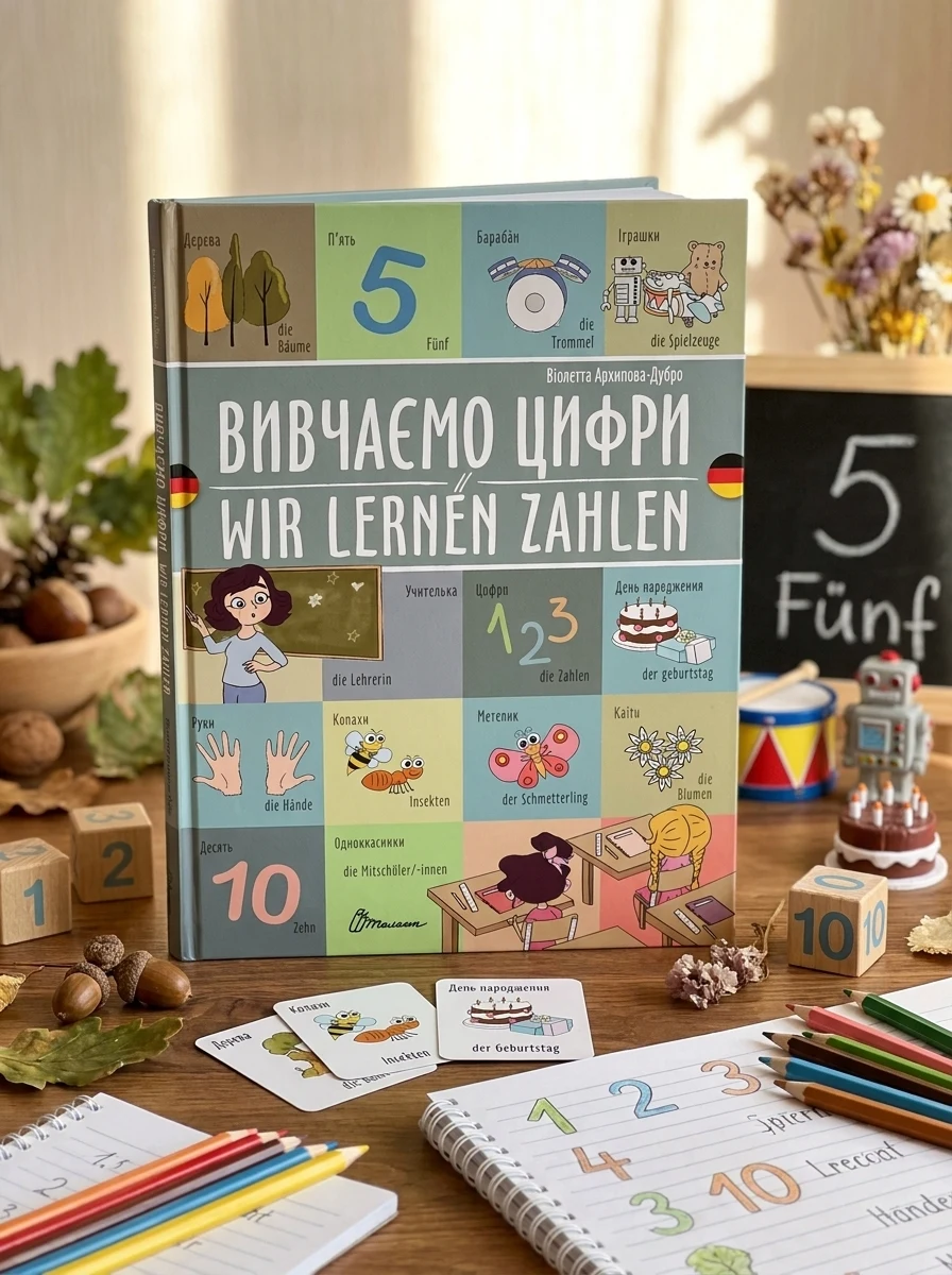 Вивчаємо цифри. Wir lernen zahlen. Українсько-німецька — Вивчення мов
