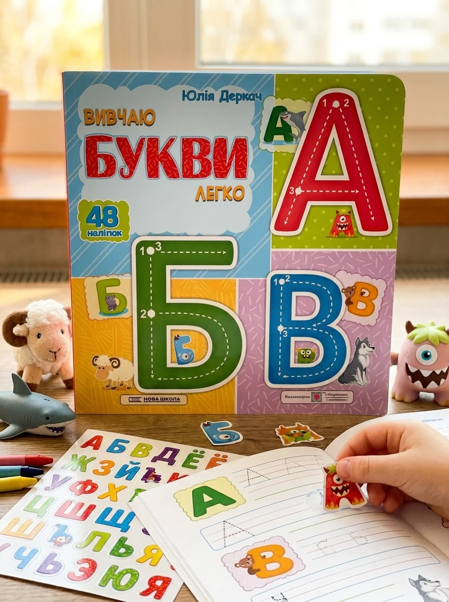 Вивчаю букви легко (+ наліпки) — Вивчення мов