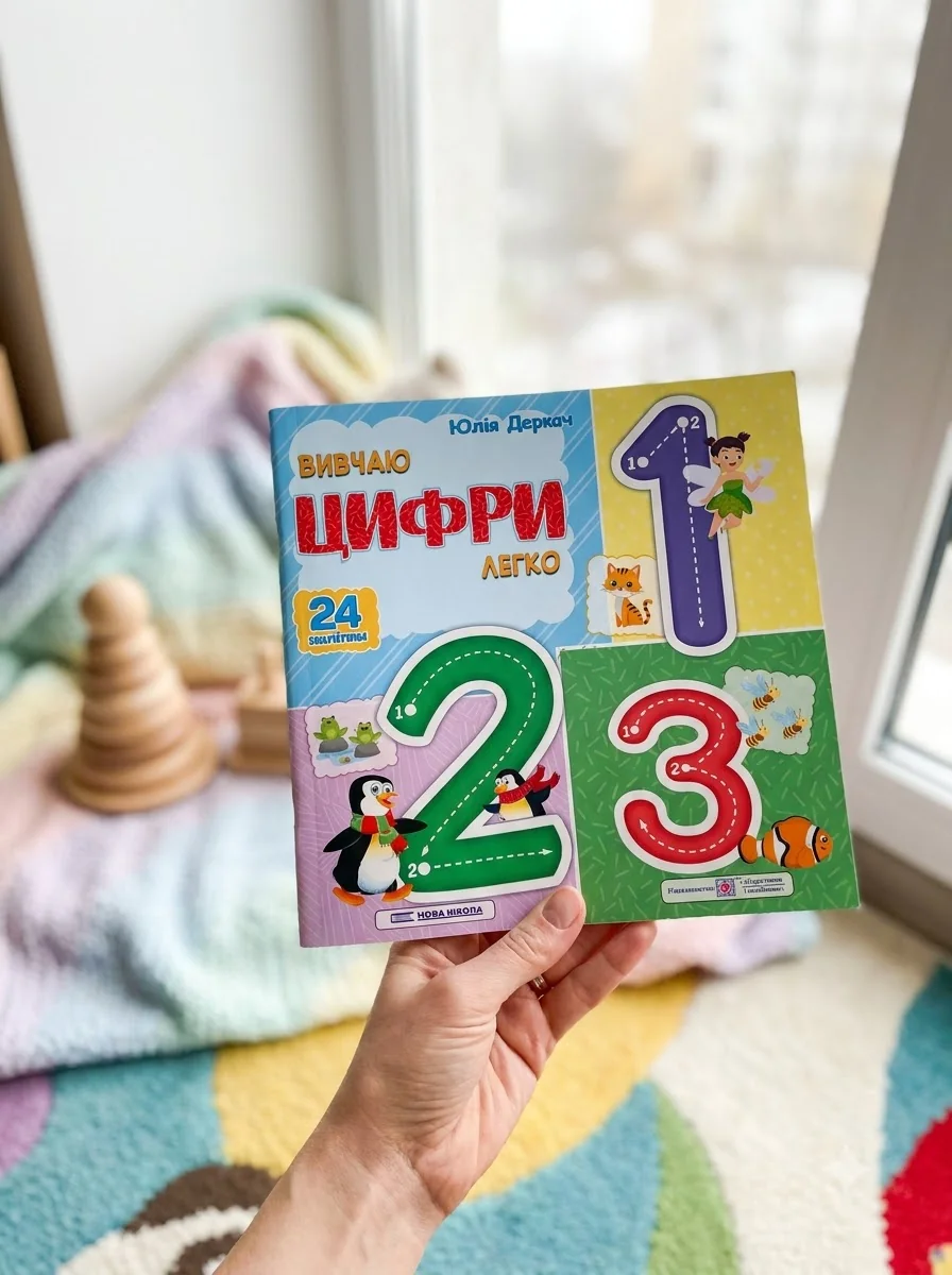 Вивчаю цифри легко (+ наліпки) — Дитяча література
