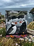 Angela Harding: Fair Isle Puffins (Spiral Bound Pocket Notebook), обкладинка
