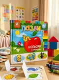 Книжка-пазли з віконцями: Кольори 2+, обкладинка