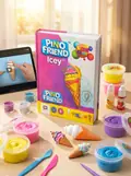 Набір легкого стрибаючого пластиліну Pino Friend Айсі ТМ Moon light clay 70039, обкладинка