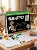 Навчальний посібник для каліграфії. Математика. 3+, обкладинка