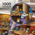 Пазли "Котяча бібліотека" 1000 елементів, фото 5