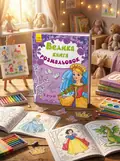 Казки. Велика книга розмальовок — Юлія Каспарова, обкладинка