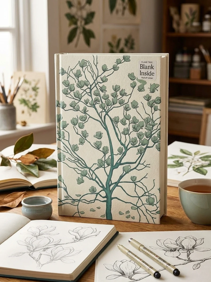Wilhelm List: Magnolia Tree Artisan Art Blank Notebook — Дім, сім'я, релігія