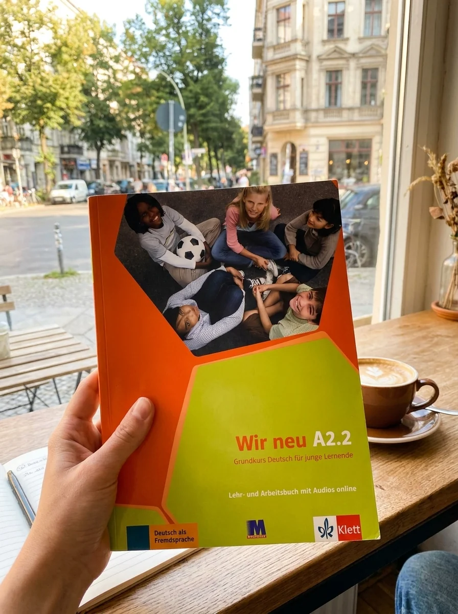 Wir neu A2.2. Підручник та робочий зошит. - Курс для вивчення німецької мови для молоді — Джорджио Мотта, обкладинка