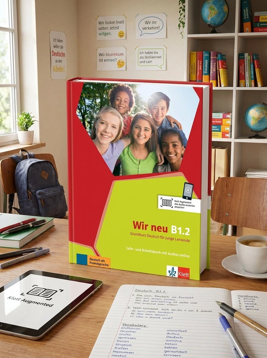 WIR neu B1.2 Lehrbuch und Arbeitsbuch. Підручник та робочий зошит — Klett, обкладинка