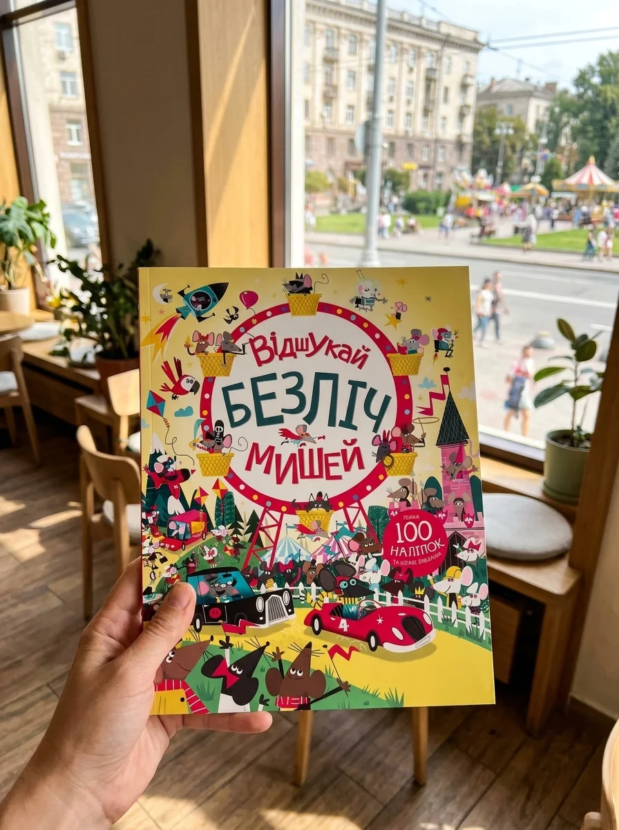 Книга з наліпками. Відшукай безліч мишей — фото 2