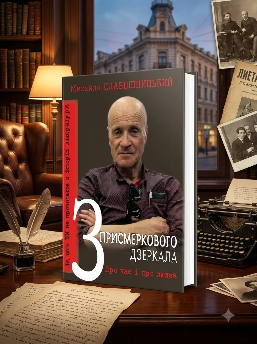 З присмеркового дзеркала. Про час і про людей — Михайло Слабошпицький, обкладинка