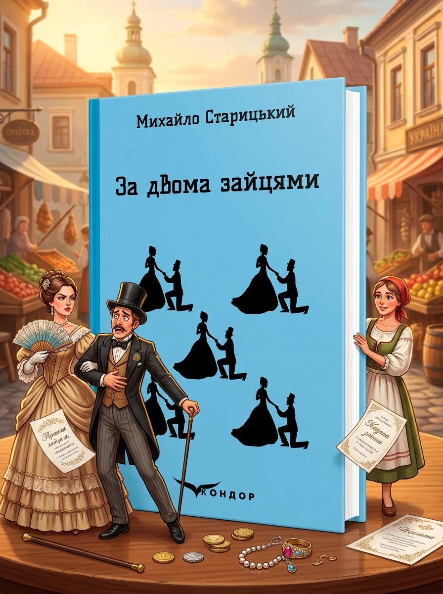За двома зайцями — Художня література