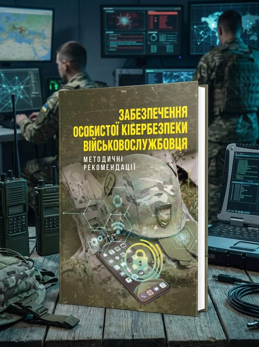 Забезпечення особистої кібербезпеки військовослужбовця: методичні рекомендації — В. Докіль, обкладинка