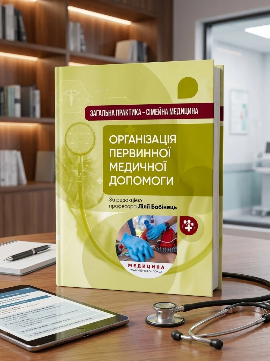 Загальна практика - сімейна медицина: у 3 книгах. Книга 1. Організація первинної медичної допомоги: підручник — Л.С Бабінець, обкладинка