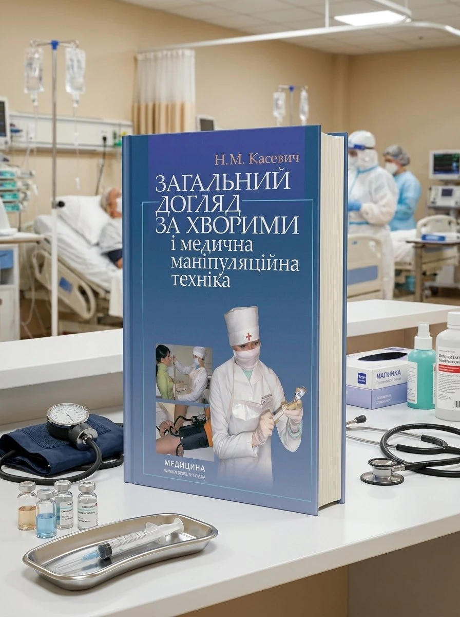 Загальний догляд за хворими і медична маніпуляційна техніка: підручник (ВНЗ І—ІІІ р. а.) — Н.М. Касевич, обкладинка