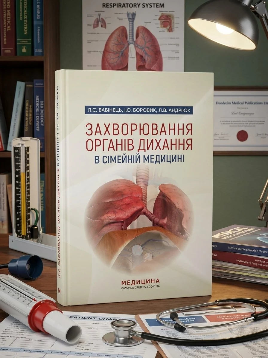 Захворювання органів дихання в сімейній медицині: навчальний посібник — Л.С Бабінець, обкладинка