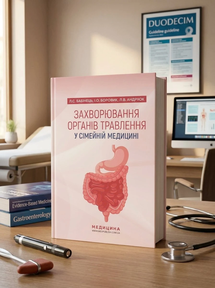 Захворювання органів травлення у сімейній медицині: навчальний посібник — Л.С Бабінець, обкладинка