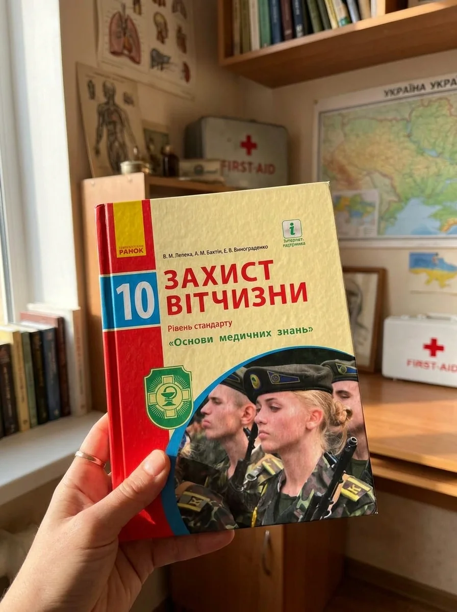 Захист Вітчизни. Підручник. 10 клас. Рівень стандарту. Основи медичних знань — Віталій Лелека, обкладинка