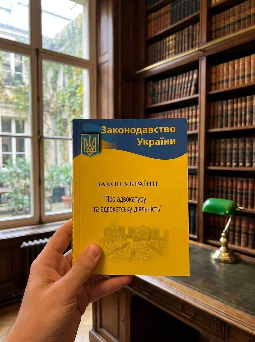 Закон України "Про адвокатуру та адвокатську діяльність", обкладинка