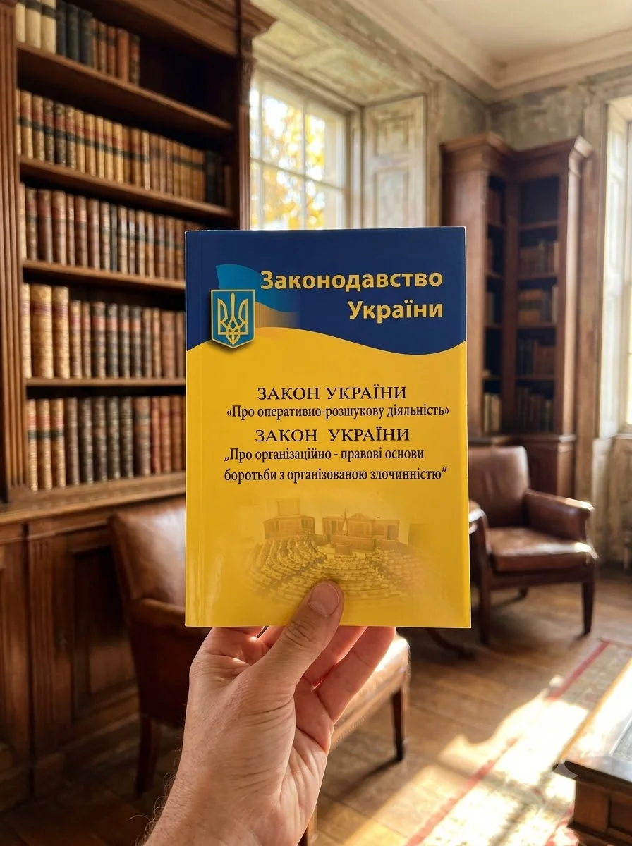 Закон України "Про оперативно-розшукову діяльність". Закон України "Про організаційно-правові основи боротьби з організованою злочинністю", обкладинка