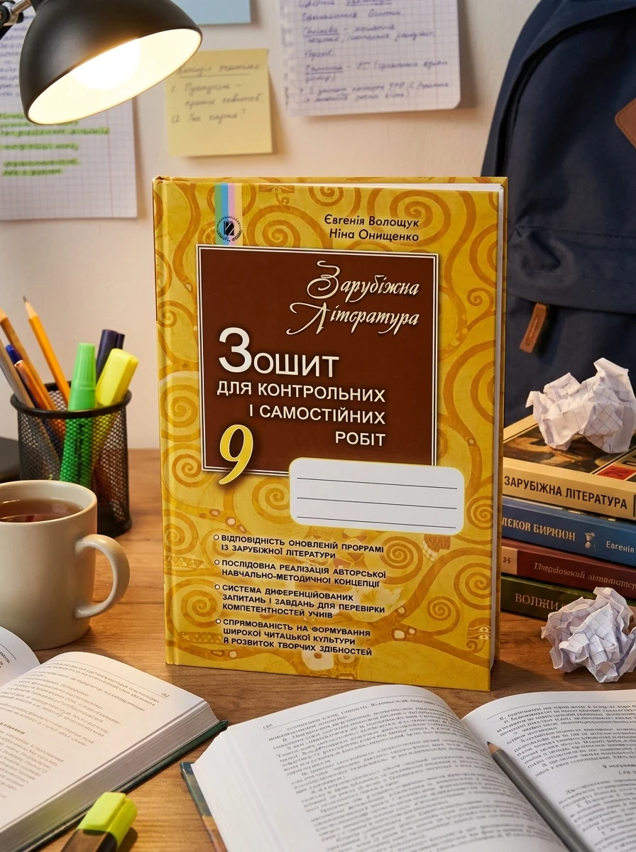 Зарубіжна література 9 клас. Зошит для контрольних і самостійних робіт