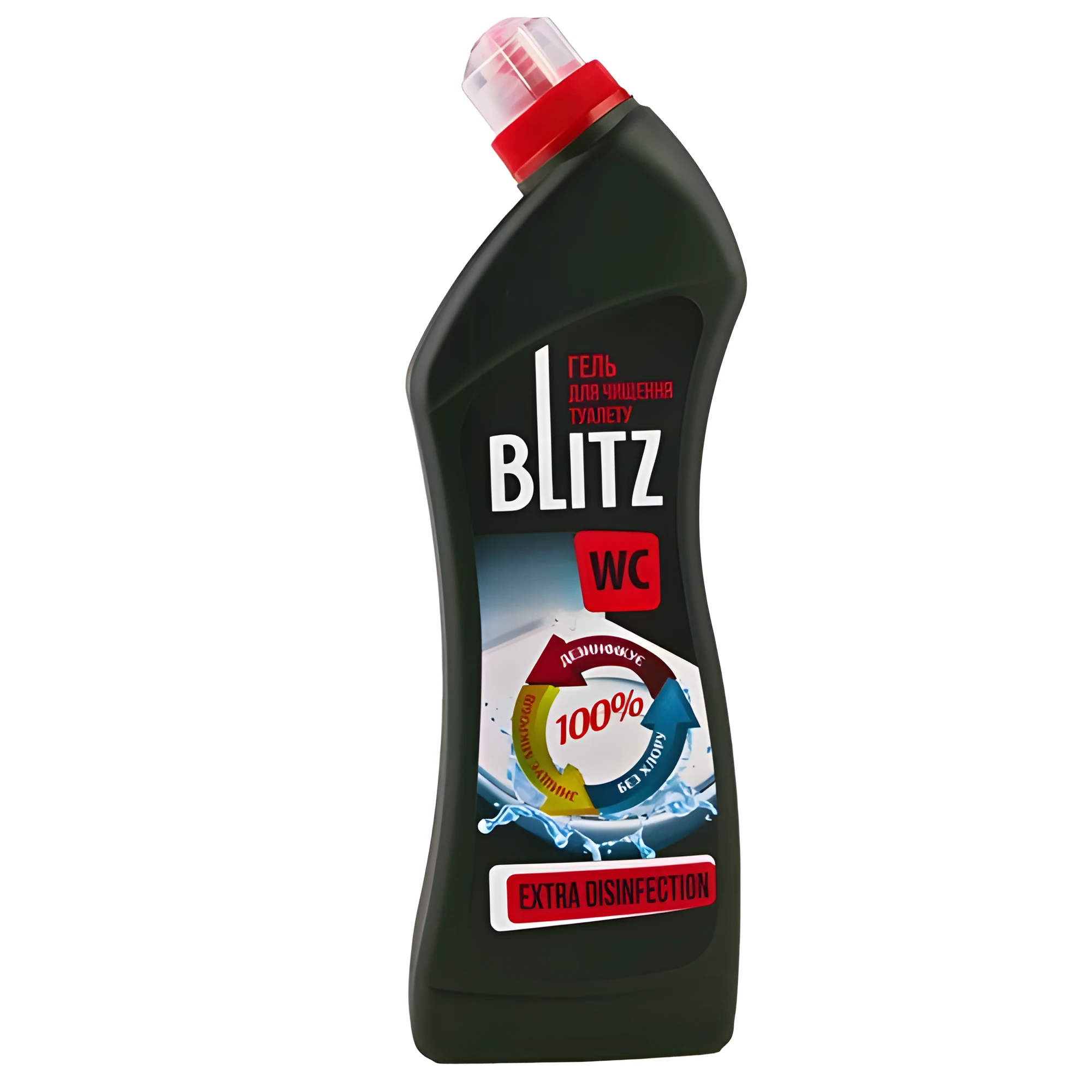 Засіб д/чищення унітазів BLITZ Extra Disinfection ПЕ пляшка 0,75 л.