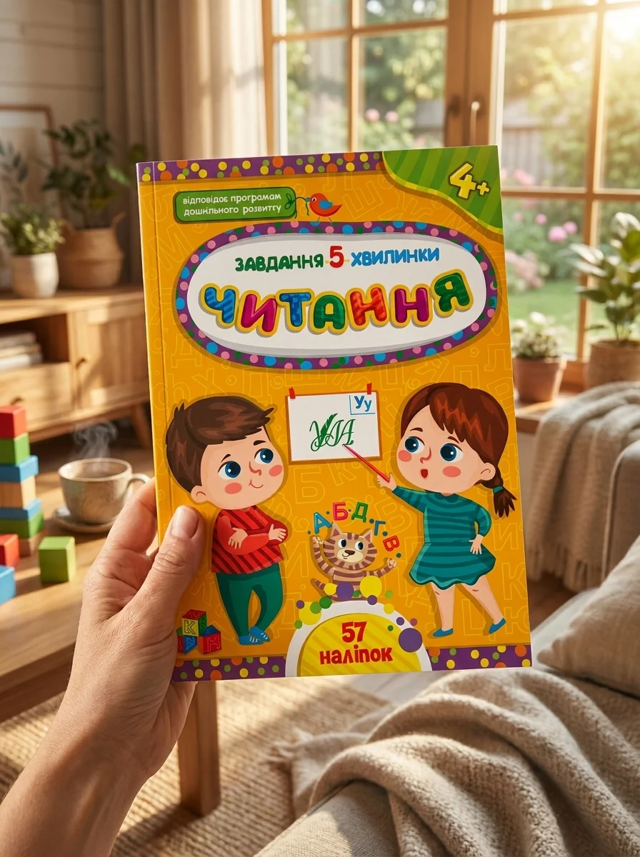Завдання-5-хвилинки. Читання. Від 4 років — Розвивальні книги