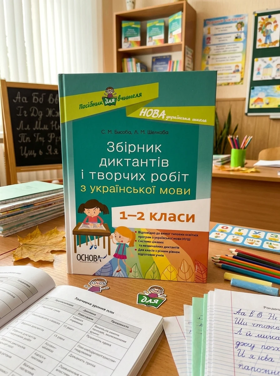 Збірник диктантів і творчих робіт з української мови. 1-2 класи. Посібник для вчителя.
