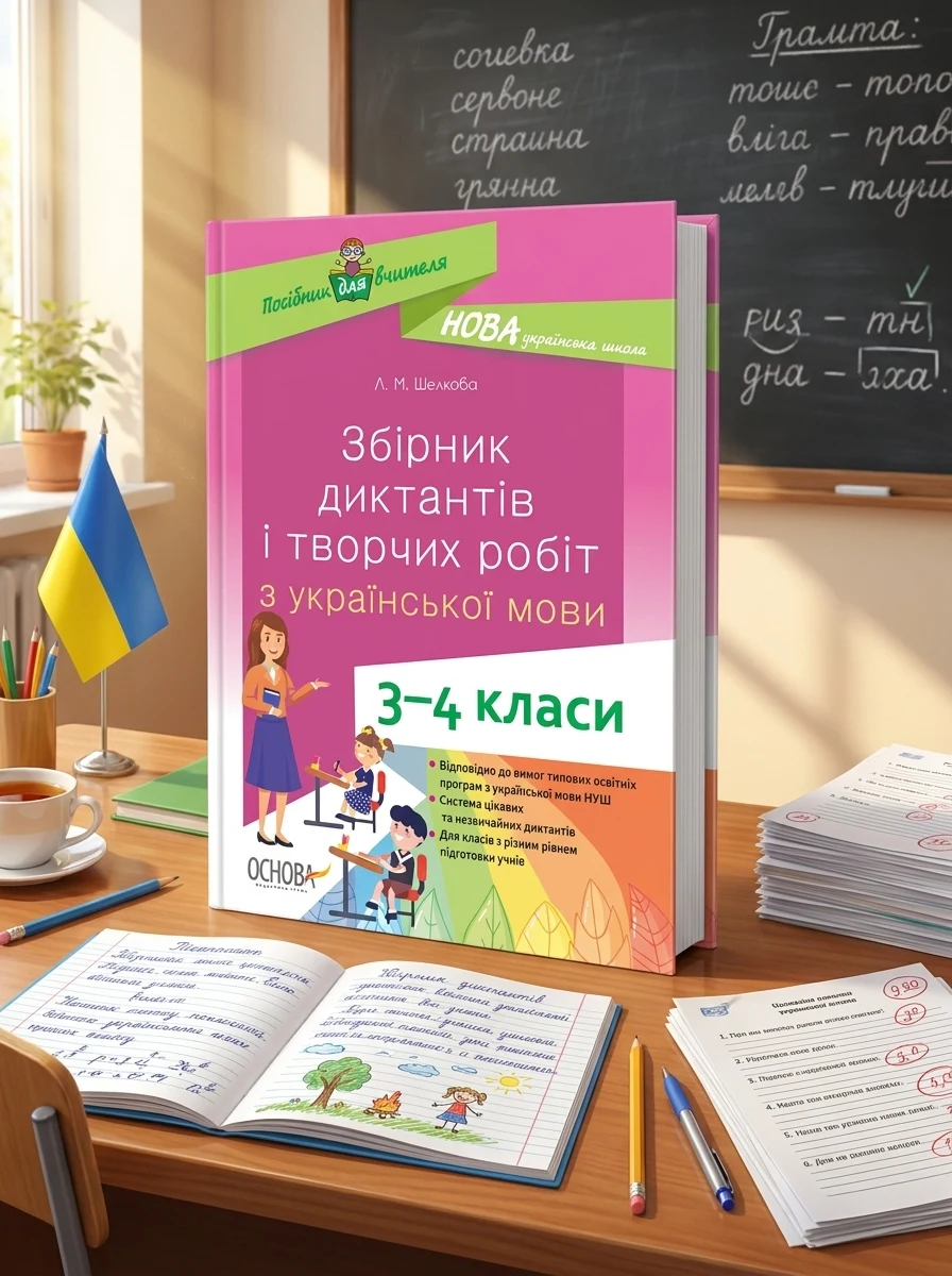 Збірник диктантів і творчих робіт з української мови. 3-4 класи. Посібник для вчителя. — Вивчення мов